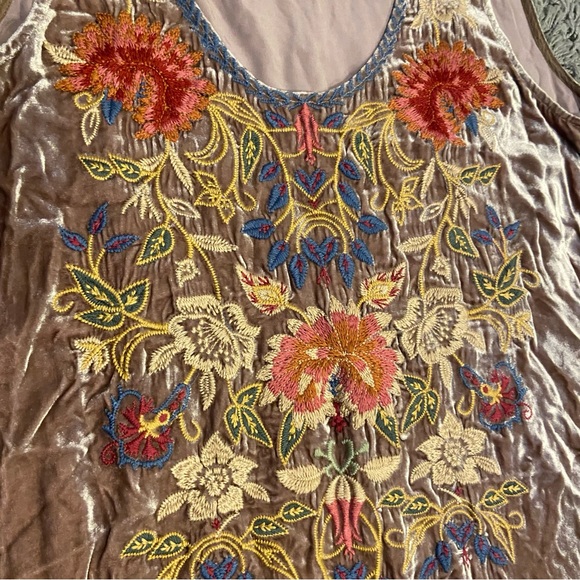 Johnny Was NEW Simona Embroidered Rayon Silk Velvet Dress Size M - Picture 10 of 14